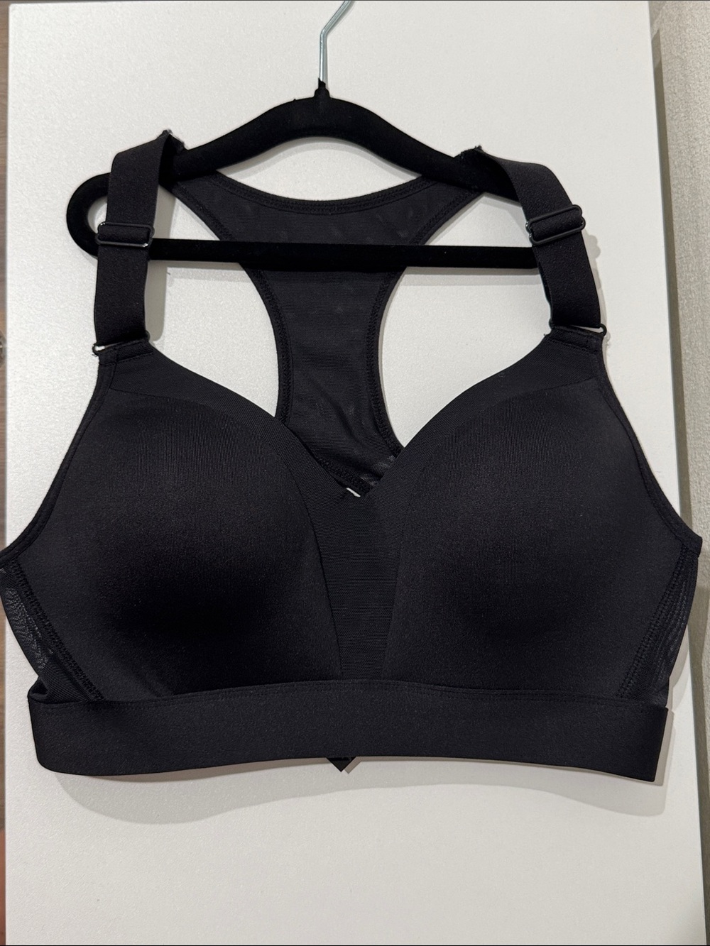 Spyder Black Mesh Racerback Support Sports Bra